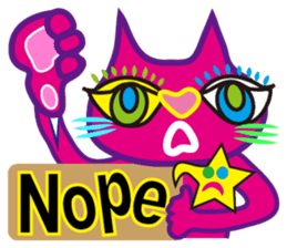 SHOCKING PINKiee the Cat <English Ver.2> sticker #5576710