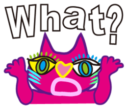 SHOCKING PINKiee the Cat <English Ver.2> sticker #5576711