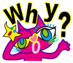 SHOCKING PINKiee the Cat <English Ver.2> sticker #5576714