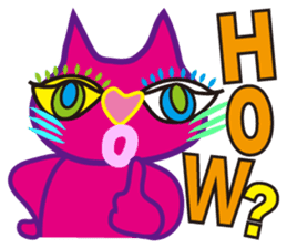 SHOCKING PINKiee the Cat <English Ver.2> sticker #5576715