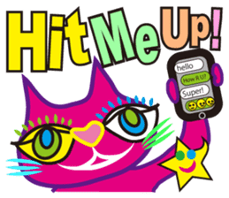 SHOCKING PINKiee the Cat <English Ver.2> sticker #5576719