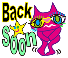SHOCKING PINKiee the Cat <English Ver.2> sticker #5576720