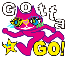 SHOCKING PINKiee the Cat <English Ver.2> sticker #5576721