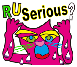 SHOCKING PINKiee the Cat <English Ver.2> sticker #5576722