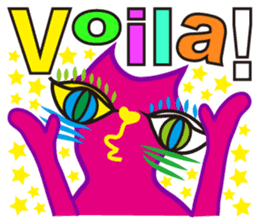 SHOCKING PINKiee the Cat <English Ver.2> sticker #5576726