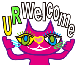 SHOCKING PINKiee the Cat <English Ver.2> sticker #5576730