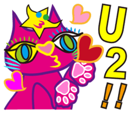 SHOCKING PINKiee the Cat <English Ver.2> sticker #5576731
