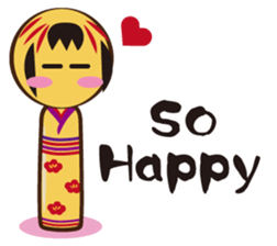Kokeshi de Sticker English version sticker #5577492