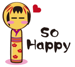 Kokeshi de Sticker English version sticker #5577492