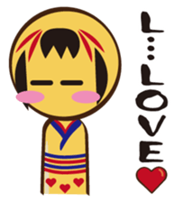 Kokeshi de Sticker English version sticker #5577496