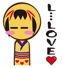 Kokeshi de Sticker English version sticker #5577496