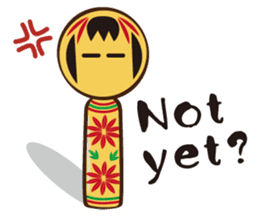 Kokeshi de Sticker English version sticker #5577500