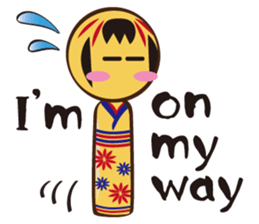 Kokeshi de Sticker English version sticker #5577501