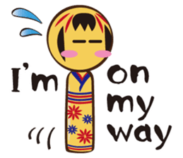 Kokeshi de Sticker English version sticker #5577501