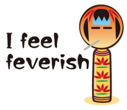 Kokeshi de Sticker English version sticker #5577505