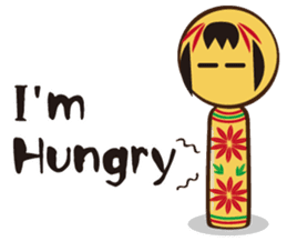 Kokeshi de Sticker English version sticker #5577509