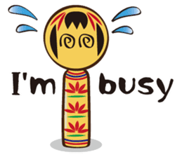 Kokeshi de Sticker English version sticker #5577516