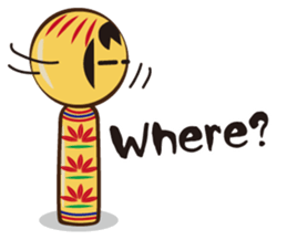 Kokeshi de Sticker English version sticker #5577518