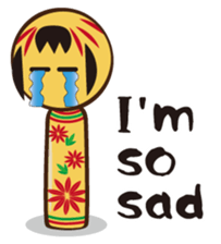 Kokeshi de Sticker English version sticker #5577521
