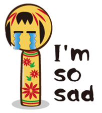 Kokeshi de Sticker English version sticker #5577521