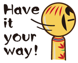 Kokeshi de Sticker English version sticker #5577524