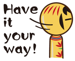 Kokeshi de Sticker English version sticker #5577524