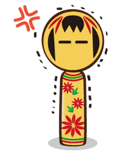 Kokeshi de Sticker English version sticker #5577525