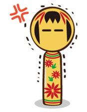 Kokeshi de Sticker English version sticker #5577525