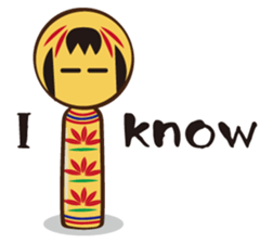 Kokeshi de Sticker English version sticker #5577527