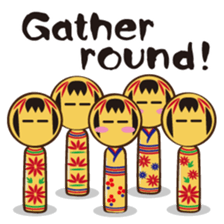 Kokeshi de Sticker English version sticker #5577529
