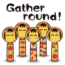 Kokeshi de Sticker English version sticker #5577529