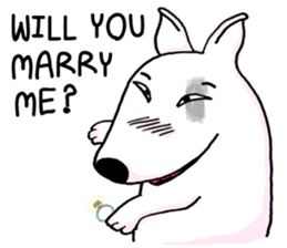 Arron the Bull Terrier (II) sticker #5577590