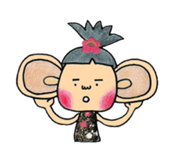 bilin-Kimono-girl sticker #5578048