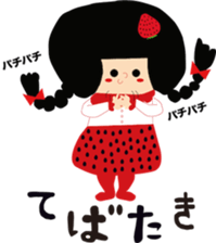tochigiben strawberry girl sticker #5580339