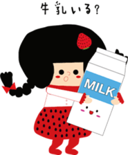 tochigiben strawberry girl sticker #5580340