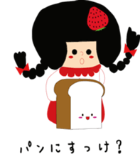 tochigiben strawberry girl sticker #5580355