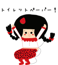 tochigiben strawberry girl sticker #5580357