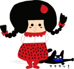 tochigiben strawberry girl sticker #5580366