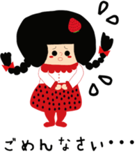 tochigiben strawberry girl sticker #5580370