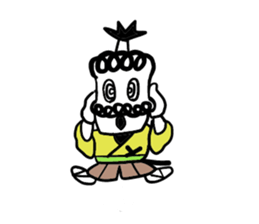 Falling over samurai sticker #5580613