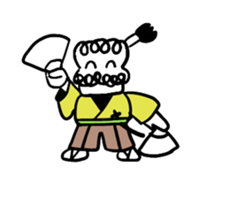 Falling over samurai sticker #5580615