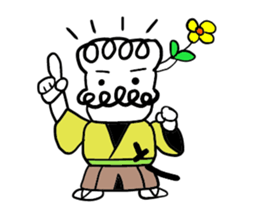 Falling over samurai sticker #5580630