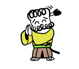 Falling over samurai sticker #5580631