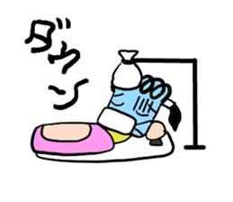 Falling over samurai sticker #5580639