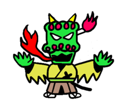 Falling over samurai sticker #5580640