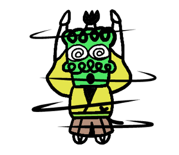 Falling over samurai sticker #5580647