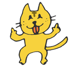 funny sticker of funny cat. sticker #5581092