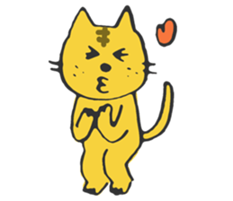 funny sticker of funny cat. sticker #5581093