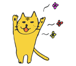 funny sticker of funny cat. sticker #5581094