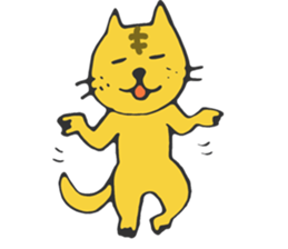 funny sticker of funny cat. sticker #5581095